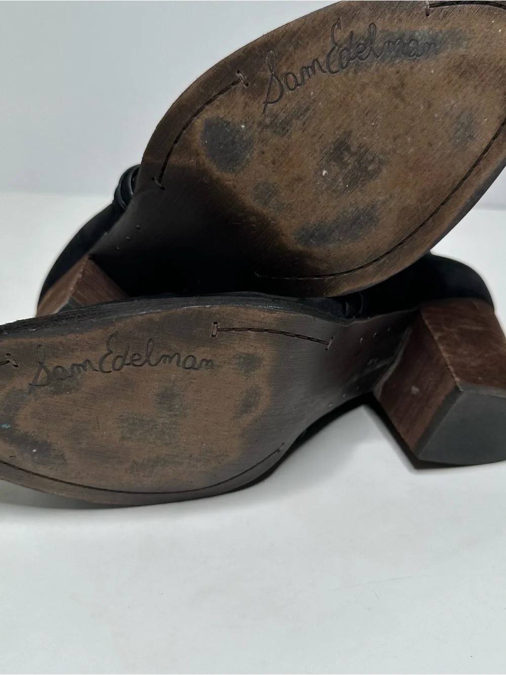 Sam Edelman Merton Black Suede Leather Ankle Booties Size 9